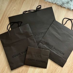 Lot of 4 LOUIS VUITTON shopping bags
